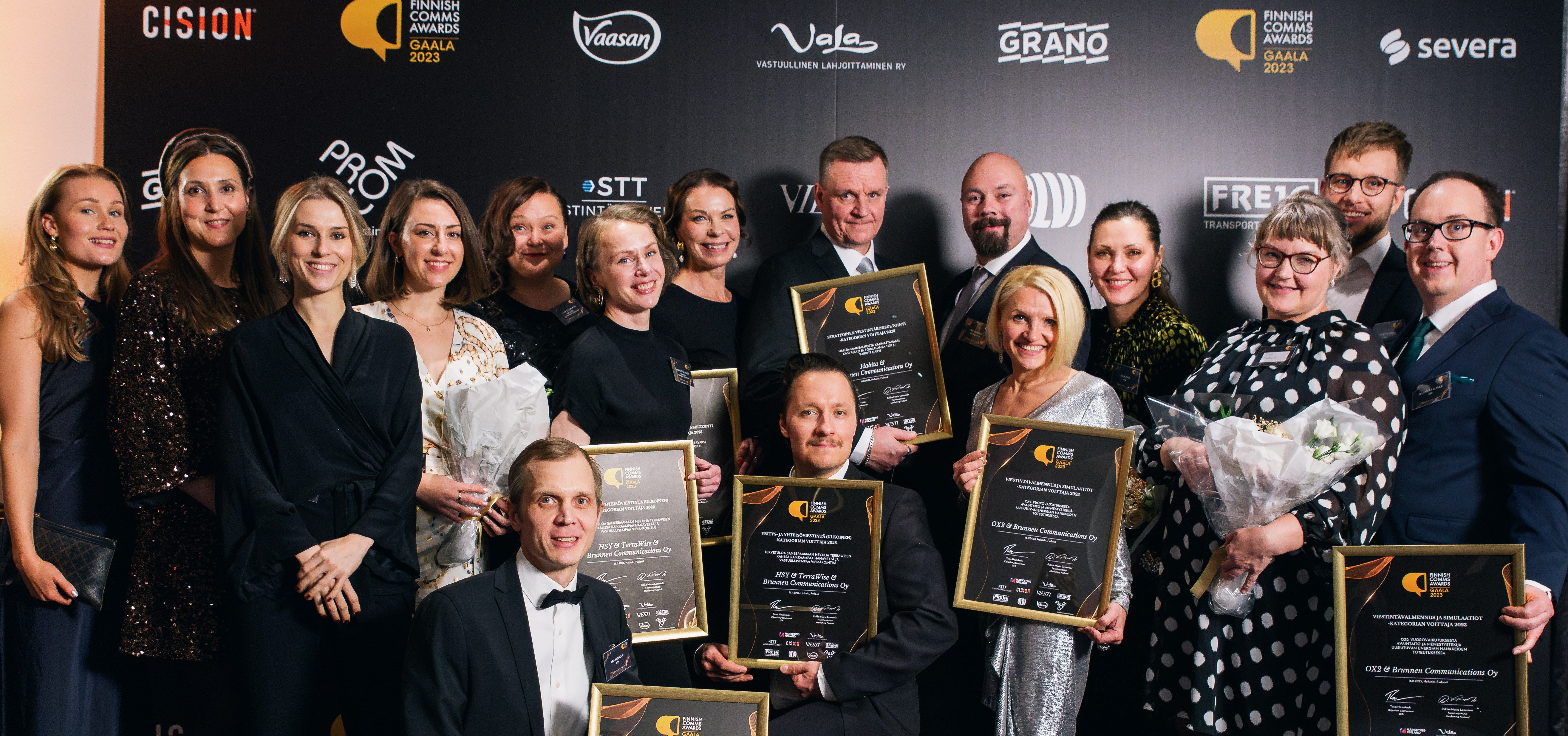 Brunnenille kolme voittoa Finnish Comms Awardsissa